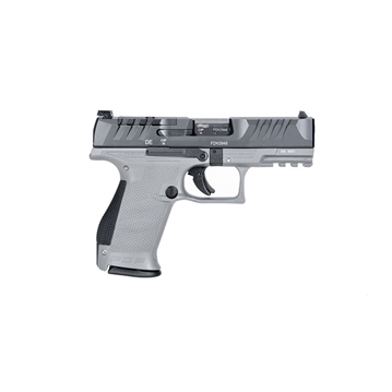 Picture of Walther Arms PDP Compact Frame 9mm Luger 15+1 4" Black Steel Barrel, Black Optic Ready/Serrated Steel Slide, Gray Polymer Frame w/Picatinny Rail, Textured Polymer Grip, Ambidextrous 2858436