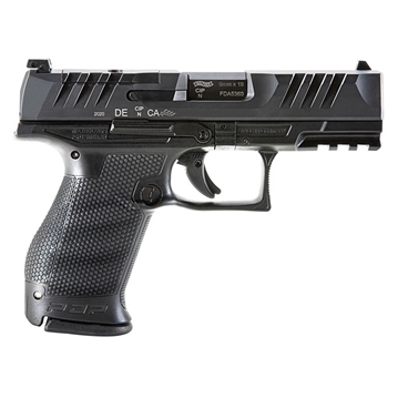 Picture of Walther PDP Steel Frame, Striker Fired, Semi-automatic, Metal Frame Pistol, Compact, 9MM, 4" Barrel, Matte Finish, Black, Optics Ready, Adjustable Rear Sight, 10 Rounds, 3 Magazines 2880016