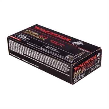 Picture of Winchester 223 REMINGTON 60GR JACKETED HOLLOW POINT 20/BOX S223RPDB