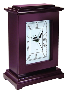 Picture of Peace Keeper Tall Gun Clock Front Panel Entry Mahogany Stain Wood Holds 1 Handgun 13.25" L x 9.50" W x 6.25" D RGC