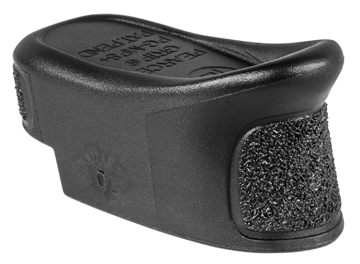 Picture of Pearce Grip Magazine Extension made of Polymer with Texture Black Finish & 1" Gripping Surface for S&W M&P Shield, M&P Shield M2.0 (Adds 2rds 9mm Luger, 1rd 40 S&W) PGMPS+