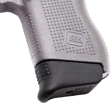 Picture of Pearce Grip Magazine Extension made of Polymer with Black Finish & 3/4" Gripping Surface for Glock G42 (Adds 1rd) PG42+1