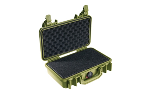 Picture of Pelican 1170 Protector Case, OD Green, Hard Case, Interior 10.54"x6.04"x3.16", Watertight, Crushproof, Dustproof 1170-000-130