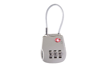 Picture of Pelican Lock, Gray, TSA Lock w/Steel Cable 1500-518-000
