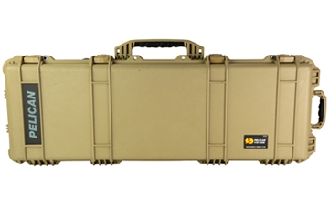 Picture of PELICAN 1720 PROTECTOR CASE W/ WHEELS 3 PC FOAM 42" GUNS TAN 17200-0000-190