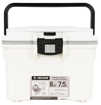 Picture of PELICAN 8Q-1-WHTGRY 8QT ELITE COOLER WHT/GRY 8Q1WHTGRY