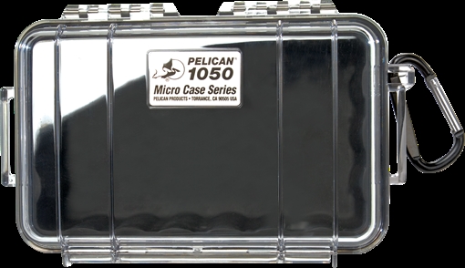 Picture of Pelican 1050025100 Micro Case Black/Clear Polycarbonate 7.99" Long 1050025100 1050-025-100