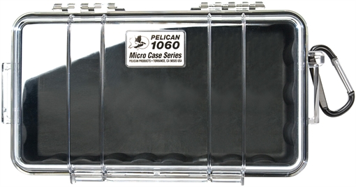 Picture of Pelican 1060025100 Micro Case Black/Clear Polycarbonate 9.88" Long 1060025100 1060-025-100