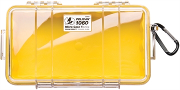 Picture of Pelican  Micro Case Yellow/Clear Polycarbonate 9.88" Long  1060-027-100
