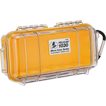 Picture of Pelican Pelican Waterproof 1030 Micro Case Yellow/Clear 1030-027-100 1030-025-110