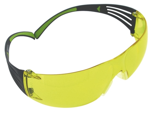 Picture of Peltor SF400PA8 Sport SecureFit 400 Adult Wraparound Amber Lens Polycarbonate Black Frame SF400PA8 SF400-PA-8