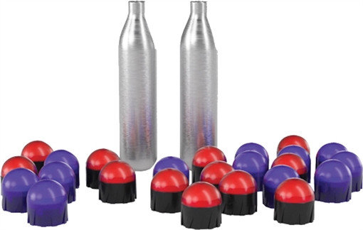 Picture of PEPPERBALL TCP VXR PROJECTILE REFILL KIT (2) 6 COUNT TUBES INERT (2) 6 COUNT LIVE (4) 8GR CO2 970-01-0216