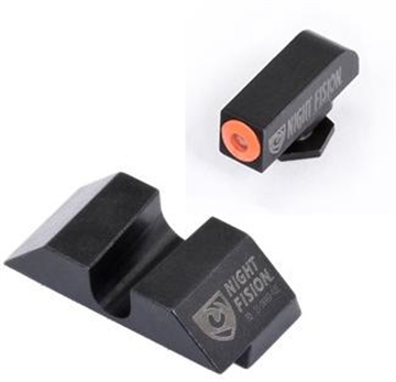 Picture of Night Fision Tritium Night Sights For Glock Green Tritium Orange Outline Front Sight- Black/Blank Rear Sight Glock 17/17L/19/22 GLK001014OGZ