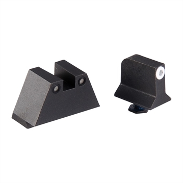 Picture of Night Fision SUPP HEIGHT G17/19 WHITE FRONT & BLACK SQUARE NOTCH REAR GLK-004-003-WGZG