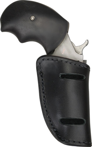 Picture of PS Products Boot 'N Belt, Holster, Ambidextrous, Black Finish, Fits North American Arms Mini Revolvers, Leather HLM037BB