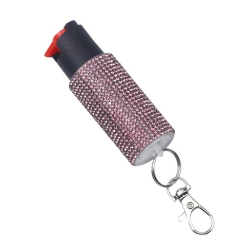 Picture of Personal Security Products Studded Key Ring Pepper Spray 1/2 oz Pink EC14STUDPK-C