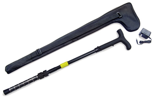 Picture of PS Products ZAP Cane, Stun Gun, Black, 1,000,000 Volts, Includes Flashlight and Recharger ZAPCane