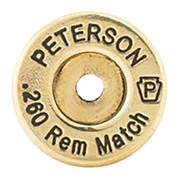 Picture of Peterson Cartridge PETERSON BRASS 260 REMINGTON 500BX 40008-I