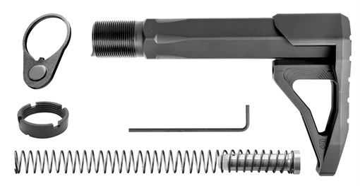 Picture of Phase 5 Weapon Systems Carbine Mini Stock Assembly Black Aluminum for AR15/AR10 CMSA