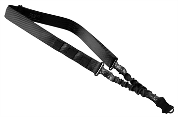 Picture of Phase 5 Weapon Systems Single Point Sling Black Nylon Strap w/Elastic Shock-Cord 24.50-33.50" OAL Adjustable Bungee SLGBLK