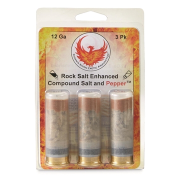 Picture of Phoenix Rising Salt & Pepper Shotshells Rock Salt & Pepper Blast 12ga 2-3/4" Less Lethal 3/ct PR-SALT AND PEPPER