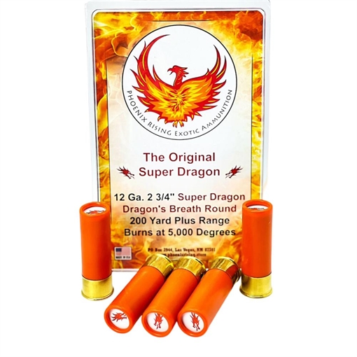 Picture of Phoenix Rising Super Dragon Dragon's Breath Shotshell 12 ga 2-3/4" 200yd 5/ct PR-DRAGONS BREATH