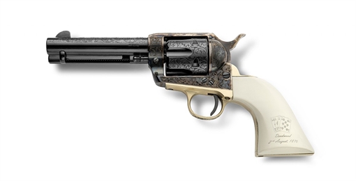 Picture of Pietta Pietta 1873 Deadman's Hand Revolver 9mm 4.75 in. White Polimer AE Grip GW9DMH434NMAE