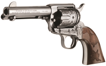 Picture of Pietta Pietta Cowpoke Revolver 357 Mag 4.75in Old Silver w/Engraved FM/BRL/CYL6rd PFI357CP434EW