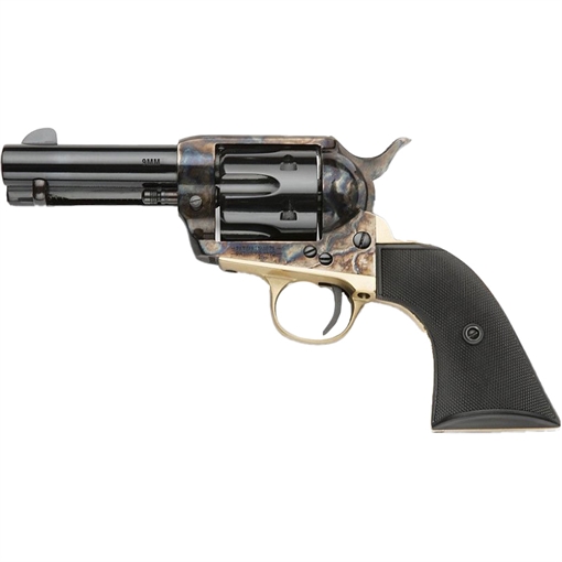 Picture of Pietta Pietta Gunfighter Revolver 9mm 3.5 in. Checkered Black Polimer Grip 6 rd. HF9CHBR312NMBP