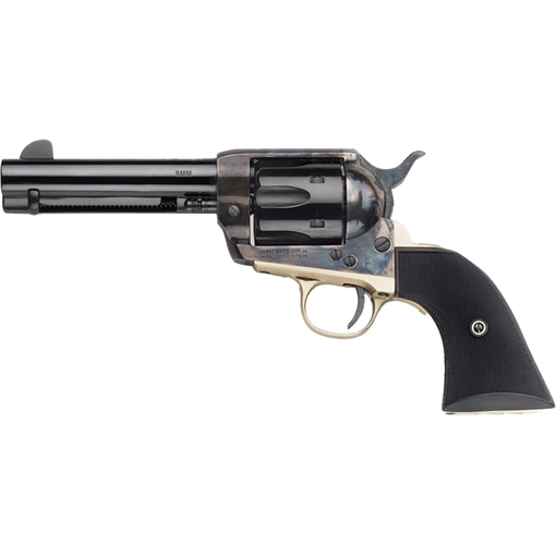 Picture of Pietta Pietta Gunfighter Revolver 9mm 4.75 in. Checkered Black Polimer Grip 6 rd. HF9CHBR434NMBP