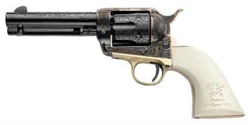 Picture of Pietta Pietta 1873 Deadman's Hand Revolver 45 Long Colt 4.75 in. White Polimer AE Grip GW45DMH434NMAE