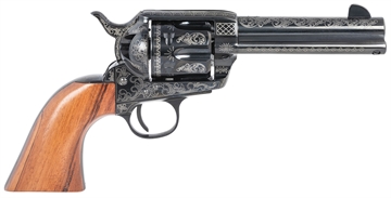 Picture of Pietta 1873 Great Western II Sports South Exclusive 45 Colt (Long Colt) 6rd 4.75" Blued Engraved Steel Barrel & Cylinder, Blued Engraved Steel Frame, Walnut Grip, Exposed Hammer HF45LLE434NMBW