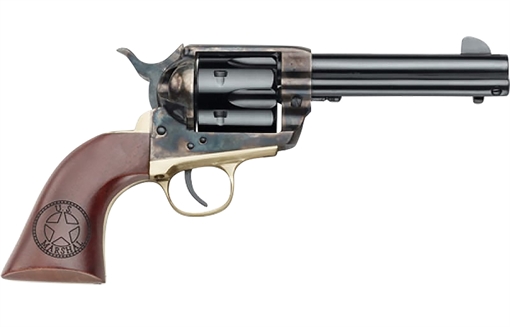 Picture of Pietta 1873 Great Western II U.S. Marshal 45 Colt (Long Colt) 6rd 4.75" Blued Steel Barrel & Cylinder Blued Steel Frame, Walnut Engraved Grip, Exposed Hammer, Includes 45 ACP Cylinder HF45USM434/COMB