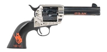 Picture of Pietta Pietta Pendleton Revolver 45 Colt 4.75 in. BLKw/Engraved FM/BRL/CYL 6 rd. PFI45PR434BP