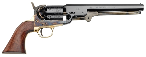 Picture of Pietta 1851 Navy Steel 36 Cal 7.50" 6rd Color Case Hardened Frame Blued Cylinder Blued Octagon Barrel Walnut Grip PF51CH36712