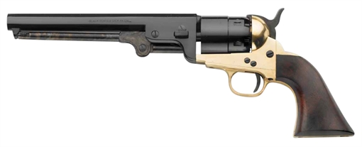 Picture of Pietta 1851 Navy 44 Cal 7.37" 6rd Brass Frame, Blued Cylinder & Octagon Barrel, Walnut Grip REB44