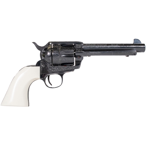 Picture of Pietta Pietta The Shootist Revolver 45 LC 5.5 in. Engraved Blued Ivory Grip GW45LEB512NMUI