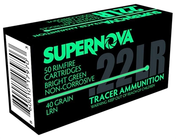 Picture of Supernova Green Tracer Non-Corrosive 22LR 40gr Lead Round Nose 50 Per Box/100 Case PMSN22LRG