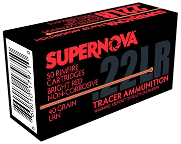 Picture of Supernova Red Tracer Non-Corrosive 22 LR 40 gr Lead Round Nose 50 Per Box/ 100 Cs PMSN22LRR