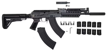 Picture of PIONEER ARMS GROM 7.62X39 POLY ADJ STOCK FAUX SUPPRESSOR POL-AK-GROM-FT-TS-R POLAKGROMFTTSR