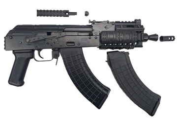 Picture of Pioneer Arms Quad-Rail Micro Hellpup PRO AK Pistol 7.62x39 30rd Magazine(2) 7" Barrel Picatinny Optics Rail AK0031-K-PRO AK0031KPROR