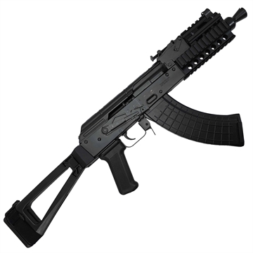 Picture of PIONEER ARMS ARMS 7IN MICRO HELLPUP BRACED AK PISTOL 7.62X39 BLACK POLYMER PISTOL GRIP ALUMINUM PICATINNY QUAD RAIL SB TACTICAL AKTF TRIANGLE SIDE FOLDING PISTOL BRACE SHORT KRINKOV STYLE MUZZLE DEVICE 30RD AK0031-K-AKTF AK0031-K-AKTF AK0031KAKTF