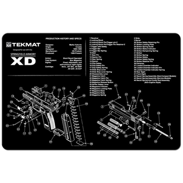 Picture of Tek Mat TEKMAT PISTOL GUN CLEANING MAT FOR SPRINGFIELD ARMORY XD BLK TEK-R17-XD