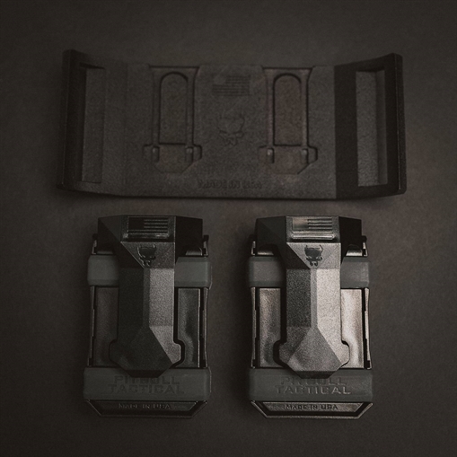Picture of PITBULL TACTICAL DOUBLE MAGAZINE MOUNT - BLACK DMM-BLK AMCHAR_DIRECT-PITDMMBLK
