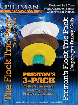 Picture of PITTMAN GAME CALLS THE FLOCK TRIO DAIPHRAM PACK P914