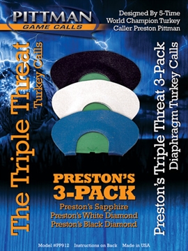 Picture of PITTMAN GAME CALLS TRIPLE THREAT COMBO DIAPHRAM PACK P912