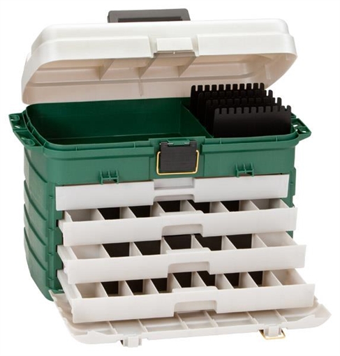Picture of PLANO FOUR DRAWER TACKLE BOX- GREEN METALLIC / SILVER 758005