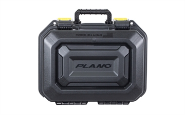 Picture of Plano All Weather 2, 2 Pistol Case, 14"x10"x5", Pluck to Fit Foam, Black and Yellow PLA118LG