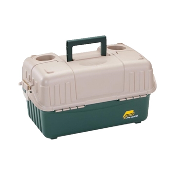 Picture of PLANO HIP ROOF TACKLE BOX W/ 6 TRAYS, GREEN / SANDSTONE 861600