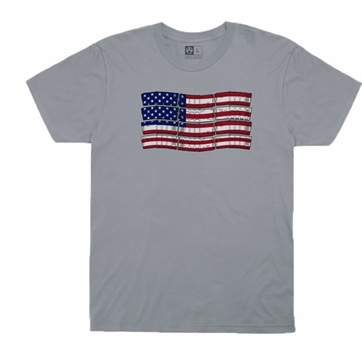 Picture of Magpul PMAG-FLAG COTTON T-SHIRT SILVER SMALL MAG1180-040-S